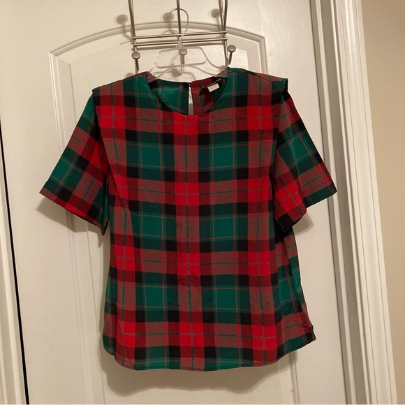 Notations Tops Vintage Christmas Plaid Blouse Poshmark